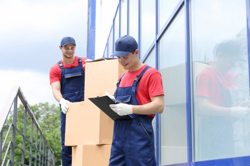 Preparation checklist and packed moving boxes for Harrow removals