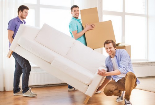 Preparing boxes and belongings for a residential move in Harrow