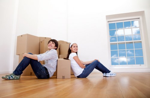 Removal team handling a home move in Harrow