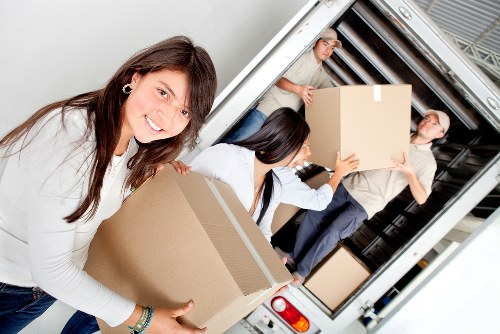 Family home moving service in a Harrow residential street
