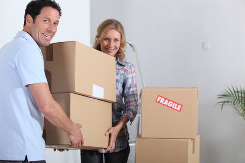 Local Harrow office moving team handling access and loading